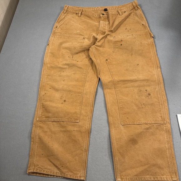 Carhartt B136 BRN Double Knee Loose Fit Work Pant Tag 42x30